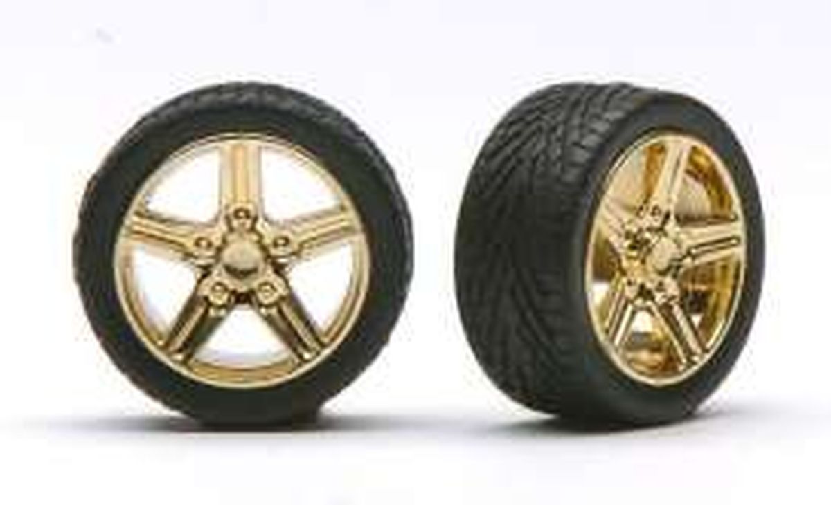 Pegasus Hobbies BELAGIO'S RIMS W/TIRES GOLD 1/24 - PGH1264