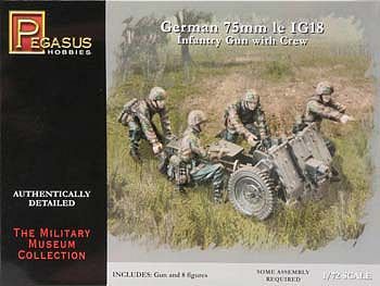 Pegasus Hobbies German IG-18 Gun and Crew 1/72 - PGH7510