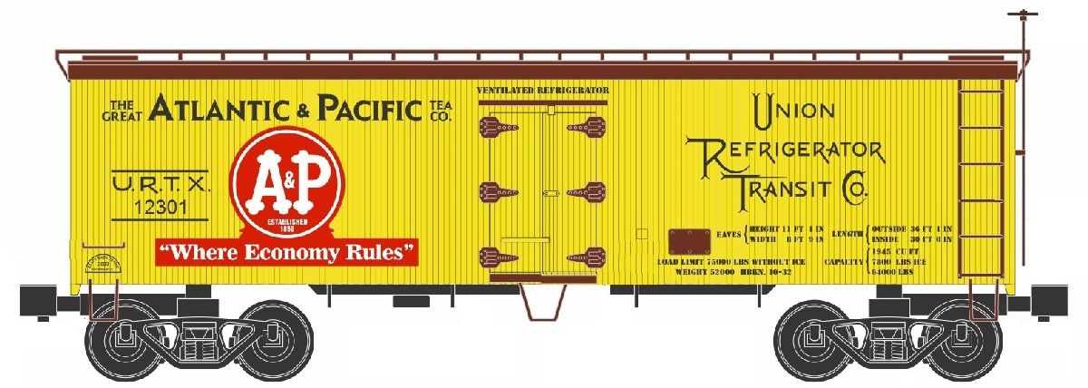 Ready Made Trains O Woodside Reefer A&P Foods 1/48 - RMT8619927