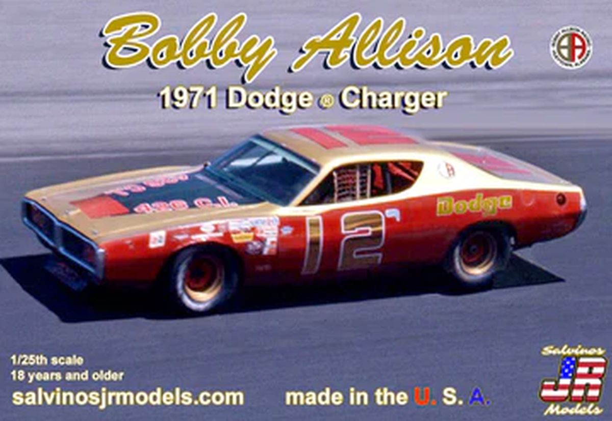 Salvino JR Models Bobby Allison 1971 Dodge Charger Flathood 1/25 - SJM34091