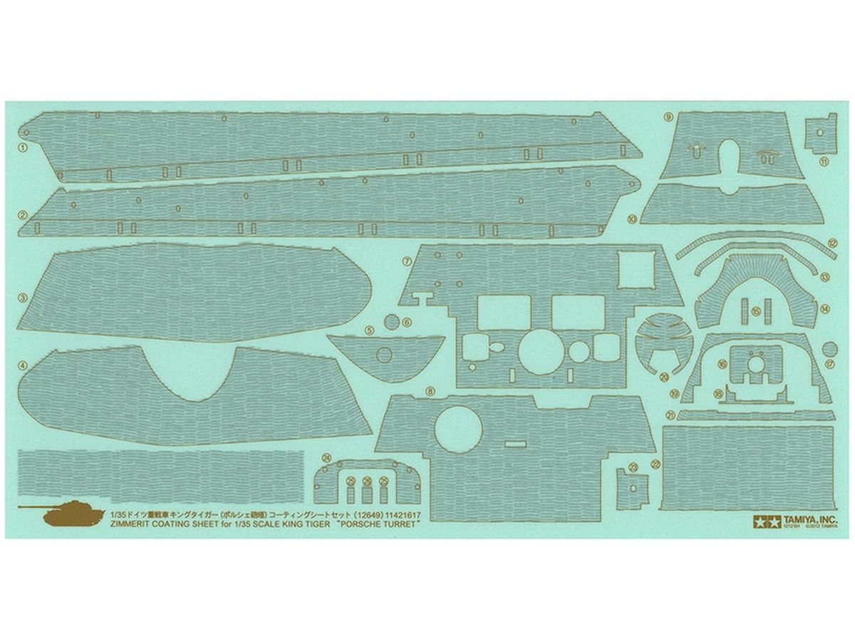 Tamiya 1/35 Zimmerit Coating Sheet - TAM12649