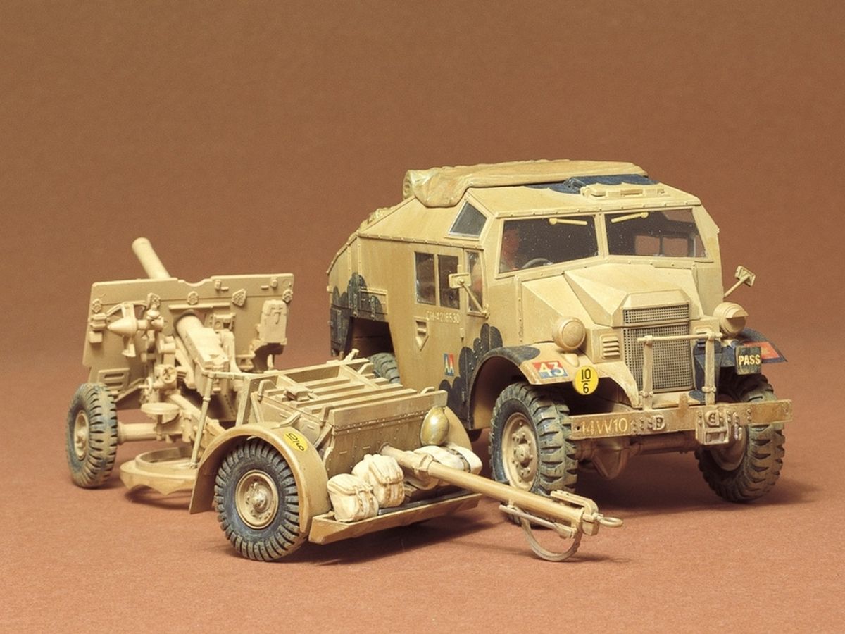 Tamiya British 25 Pndr Gun/Quad Kit - TAM35044