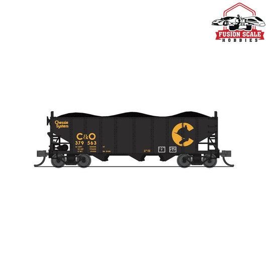 Broadway Limited N H2a 3-Bay Hopper 2pk B Chessie/C&O