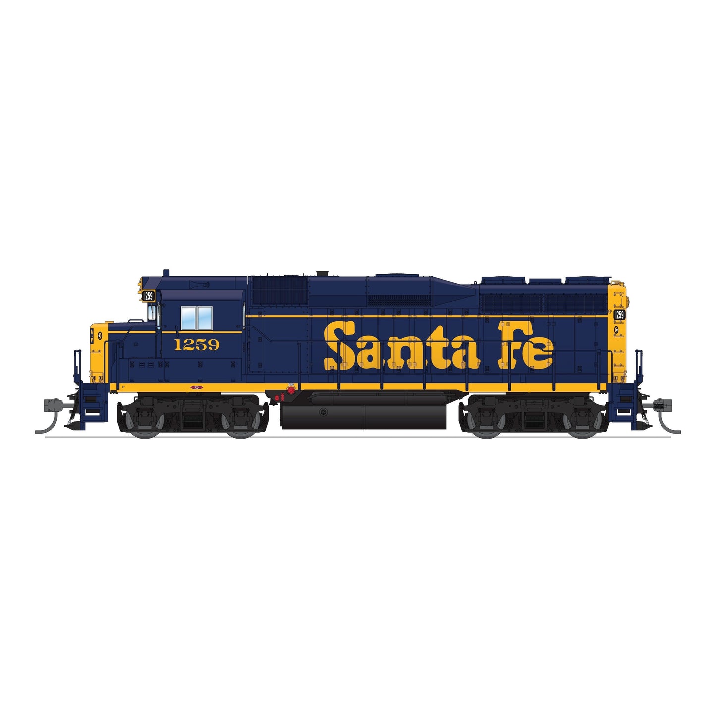 Broadway Limited HO Scale EMD GP30 ATSF 1259 Bookend Scheme Paragon4 Sound/DC/DCC HO