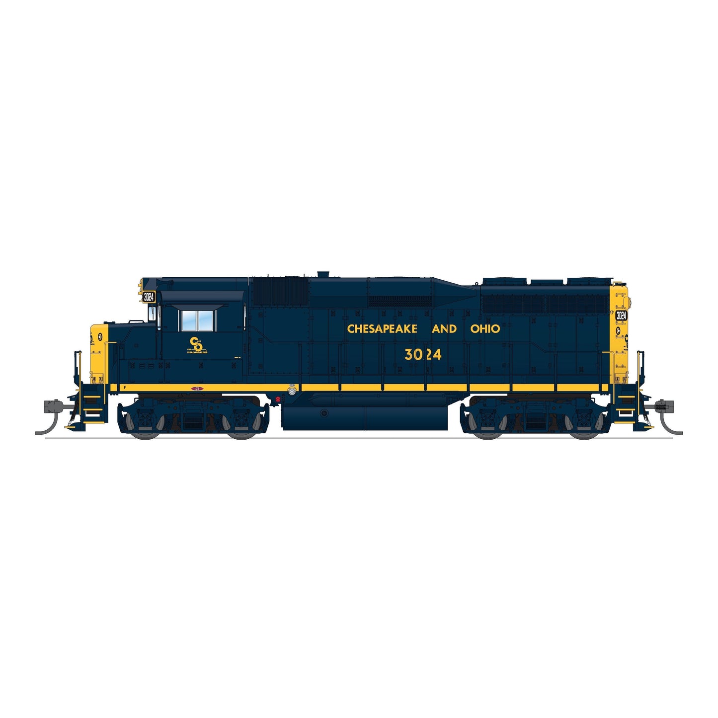 Broadway Limited HO Scale EMD GP30 C&O 3024 As-Delivered Paragon4 Sound/DC/DCC HO