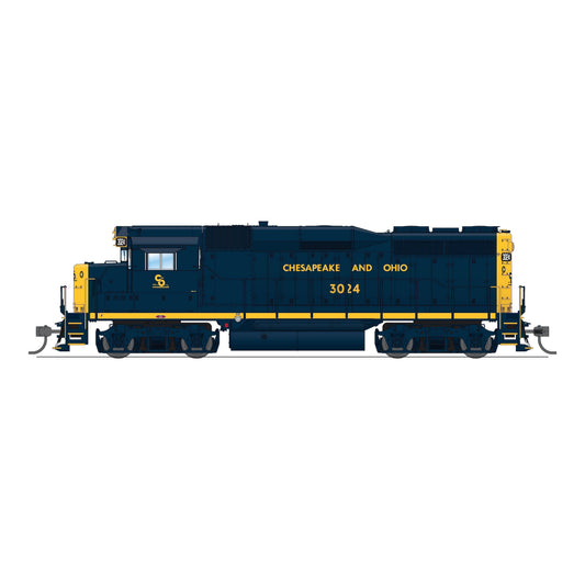 Broadway Limited HO Scale EMD GP30 C&O 3024 As-Delivered Paragon4 Sound/DC/DCC HO