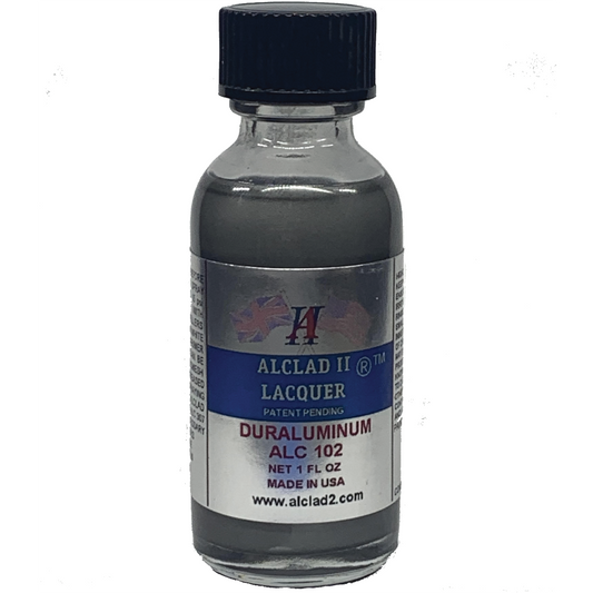 Alclad II Duraluminium Metallic Lacquer Paint 1 oz ALC102 | Scale Model Supply