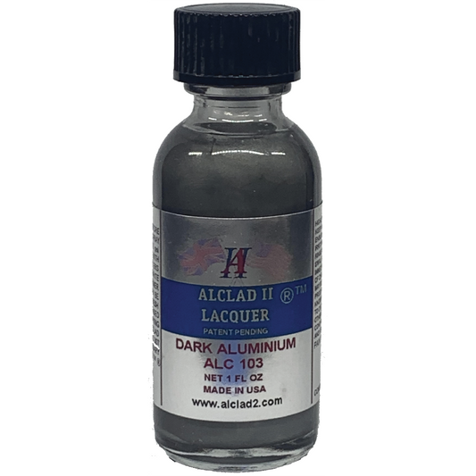 Alclad II Dark Aluminium Metallic Lacquer Paint 1 oz ALC103 | Scale Model Supply