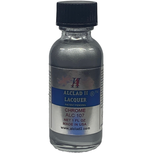 Alclad II Chrome Metallic Lacquer Paint 1 oz ALC107 | Scale Model Supply