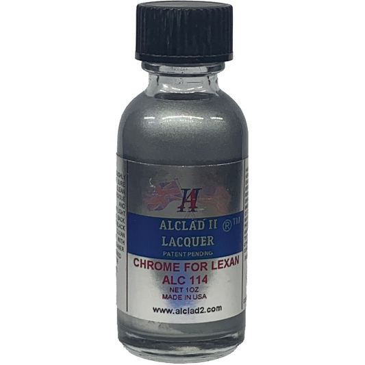 Alclad II Chrome for Lexan Metallic Lacquer Paint 1 oz ALC114 | Scale Model Supply