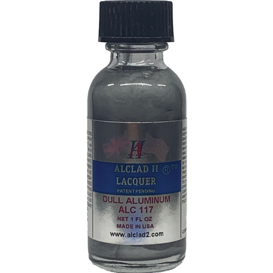 Alclad II Dull Aluminium Metallic Lacquer Paint 1 oz ALC117 | Scale Model Supply