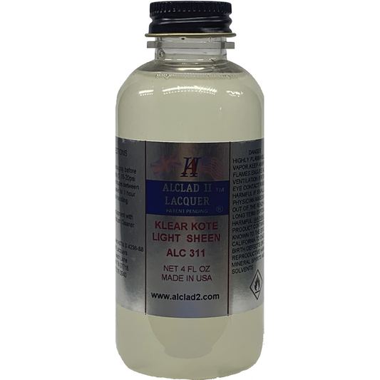 Alclad II Clear Coat Light Sheen Metallic Lacquer Paint 4 oz ALC311 | Scale Model Supply