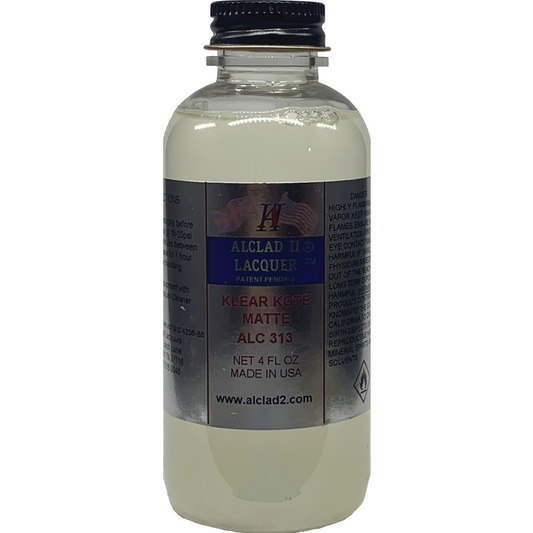 Alclad II Clear Coat Matte Metallic Lacquer Paint 4 oz ALC313 | Scale Model Supply