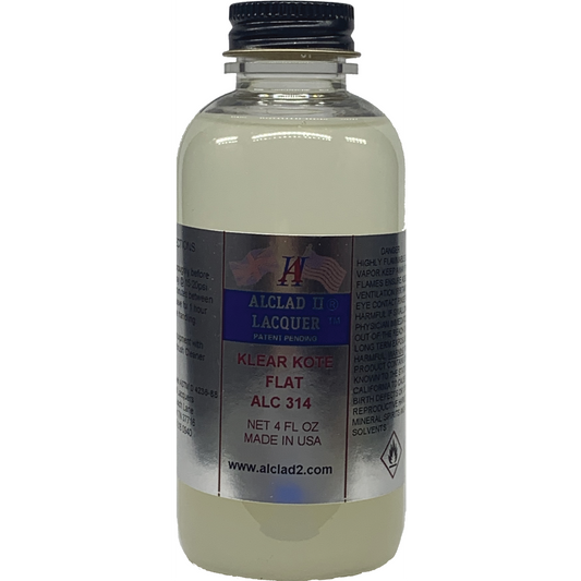 Alclad II Clear Coat Flat Metallic Lacquer Paint 4 oz ALC314 | Scale Model Supply