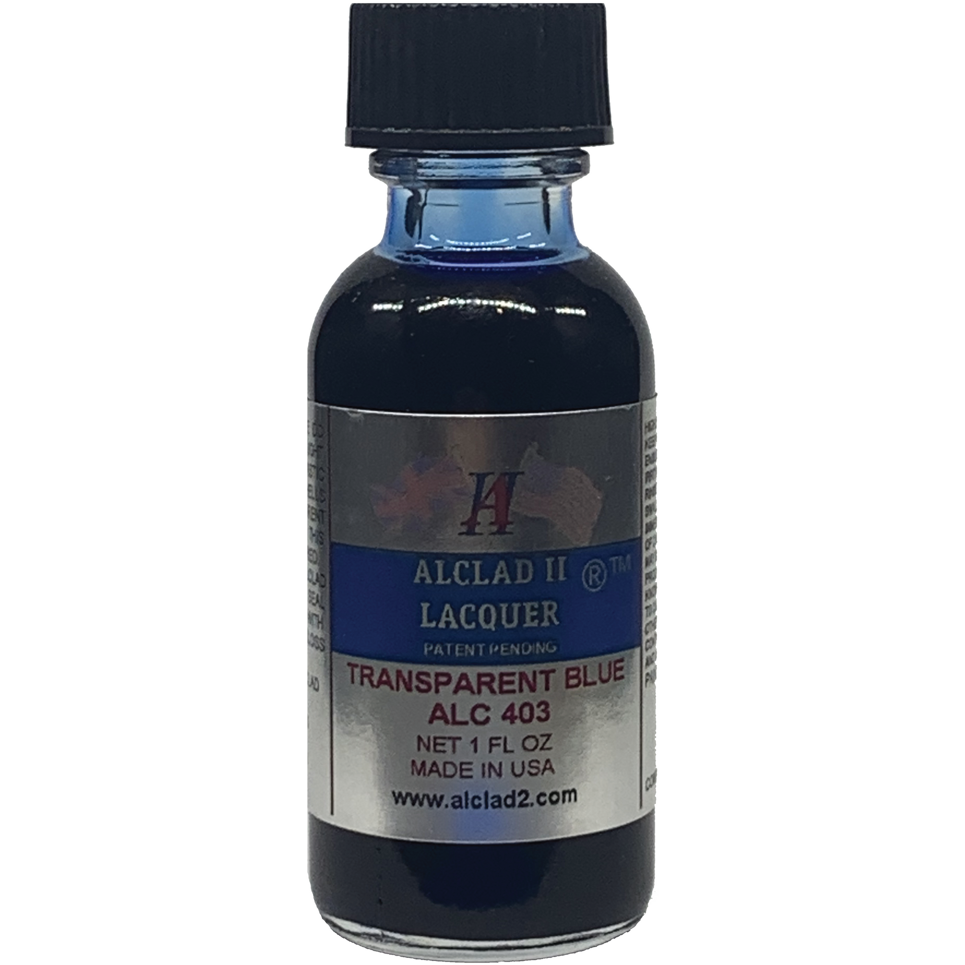 Alclad II Transparent Blue Metallic Lacquer Paint 1 oz ALC403 | Scale Model Supply