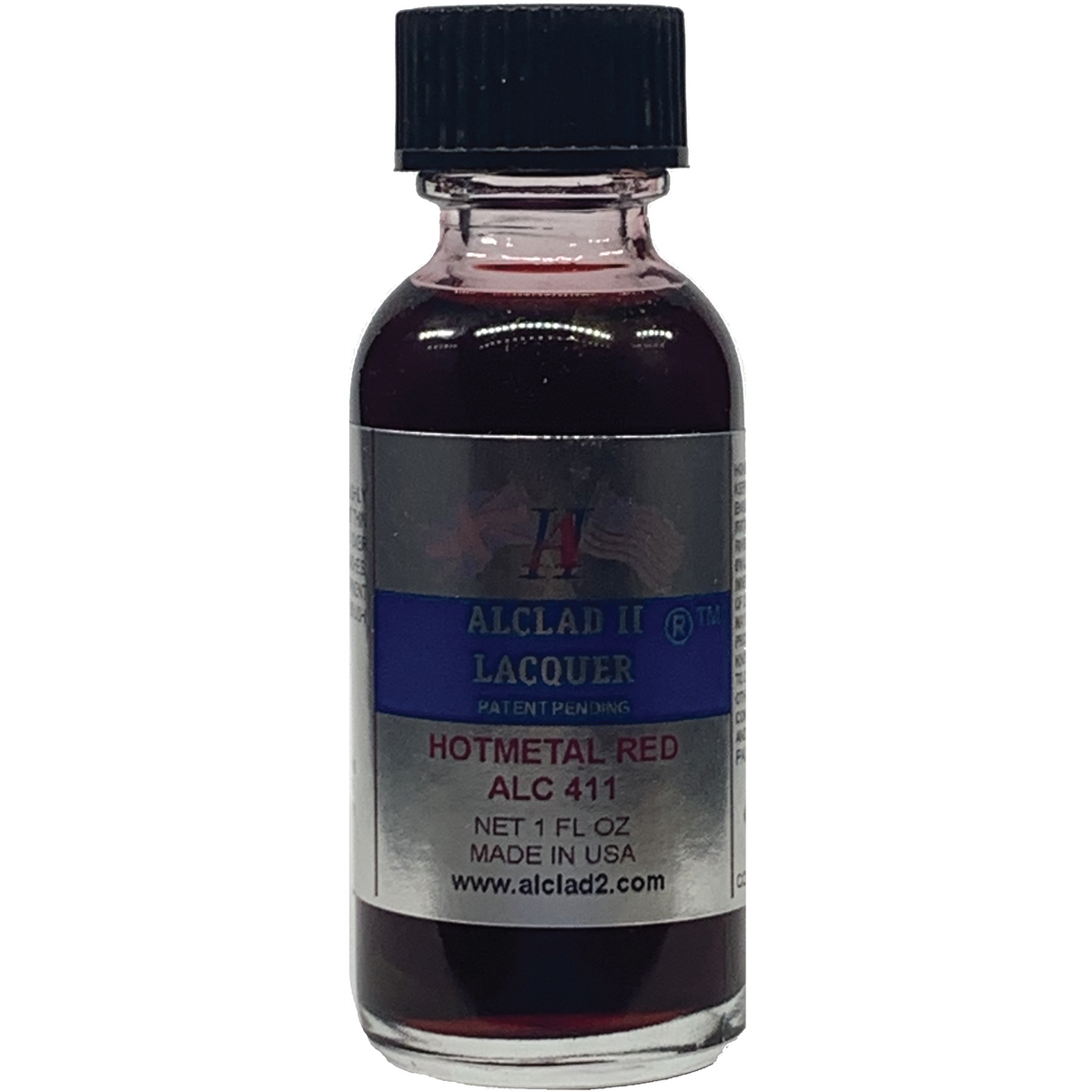 Alclad II Hot Metal Red Metallic Lacquer Paint 1 oz ALC411 | Scale Model Supply