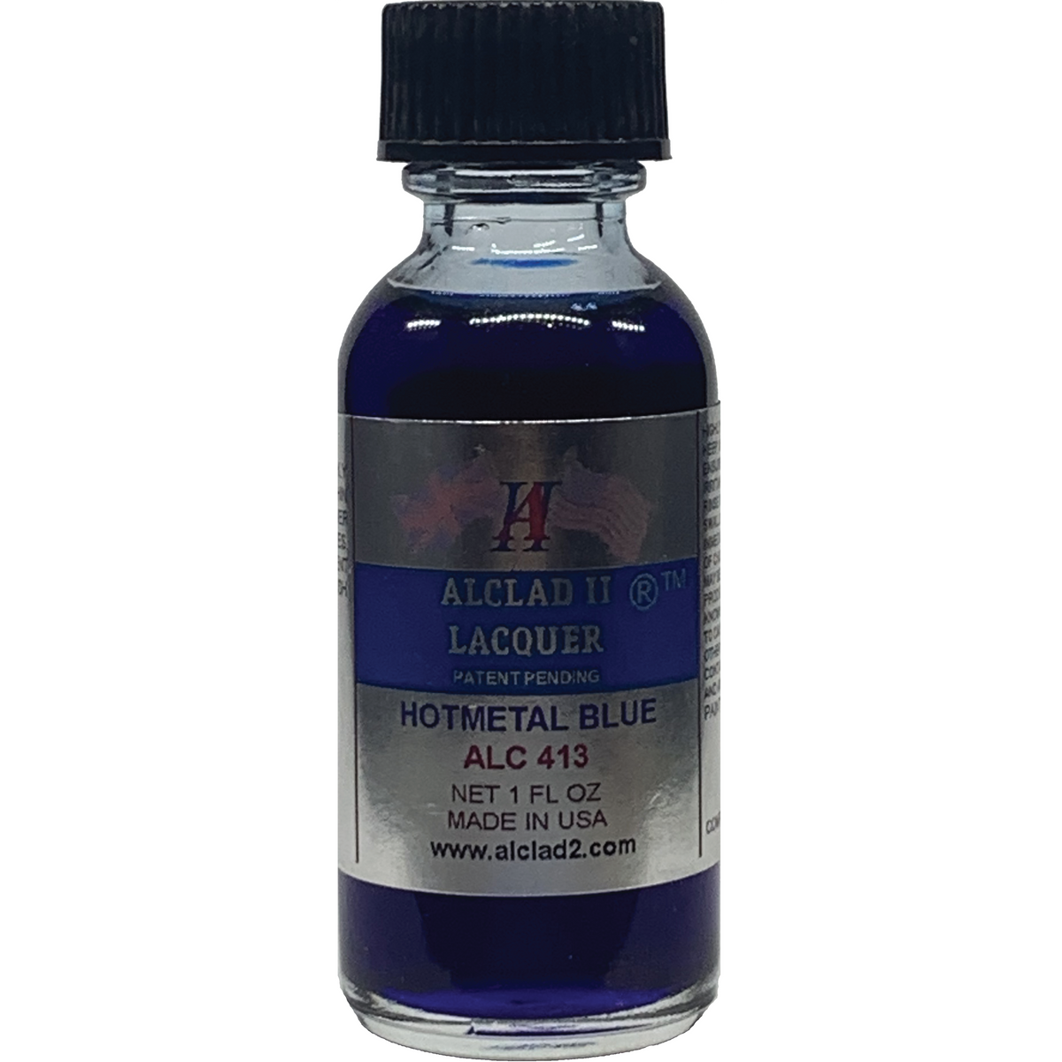 Alclad II Hot Metal Blue Metallic Lacquer Paint 1 oz ALC413 | Scale Model Supply