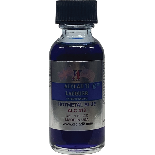 Alclad II Hot Metal Blue Metallic Lacquer Paint 1 oz ALC413 | Scale Model Supply