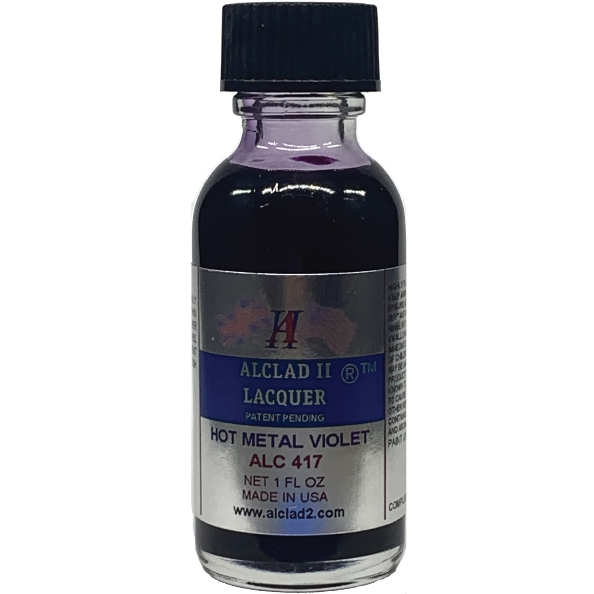 Alclad II Hot Metal Violet Metallic Lacquer Paint 1 oz ALC417 | Scale Model Supply