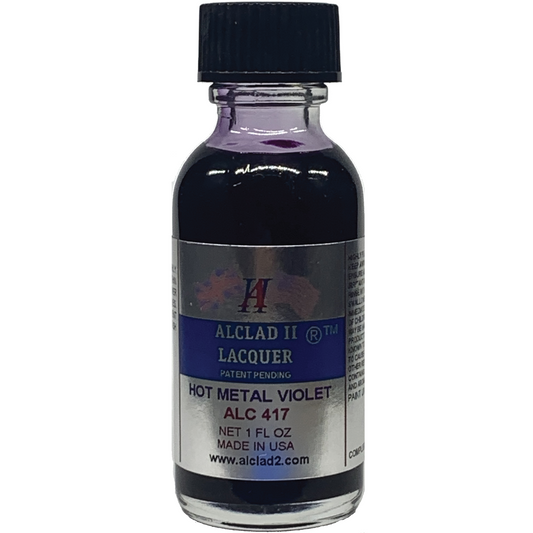 Alclad II Hot Metal Violet Metallic Lacquer Paint 1 oz ALC417 | Scale Model Supply
