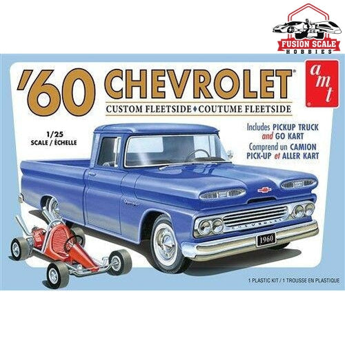 AMT Models 1/25 Chevrolet Custom Fleetside Pickup Truck 1960 w/ Go kart