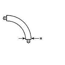 Plastruct 5/16" White Butyrate 5 Diameter Bend for TB-10 (5 per pack)