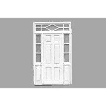 Plastruct O gauge Single Door with Windows (1 per pack)