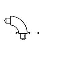 Plastruct 1/8"White  90Â° Elbow for TB-4 (5 per pack)