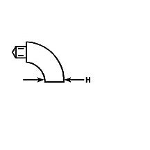 Plastruct 5/16" White Female 90Â° Elbow for TB-10 (5 per pack)