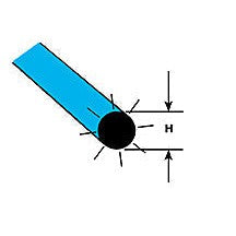Plastruct Blue Fluorescent Acrylic Round Rod - 1/8" (3.2mm) O.D. - 20" (500mm) Length (3 per pack)