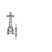 Plastruct 5/16" Gray Butyrate Gate Valve for TB-10 (5 per pack)