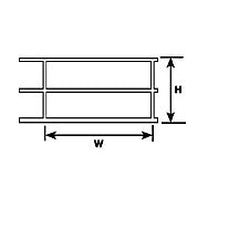 Plastruct 1:32 Polystyrene Hand Rail White (1 per pack)