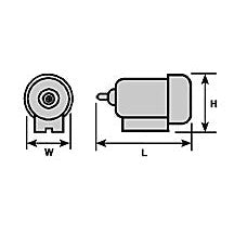 Plastruct 1/4" Gray ABS Motor (3 per pack)