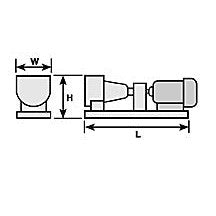Plastruct 2-7/32" Gray ABS Pump and Motor Set (1 set per pack)