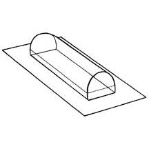 Plastruct 1-1/2" x 4" Rectangular Barrel Skylight (1 per pack)