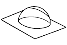 Plastruct 2-1/2" O.D. Round Dome Skylight (1 per pack)