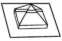 Plastruct 5/8" x 5/8" Square Pyramid Skylight (2 per pack)
