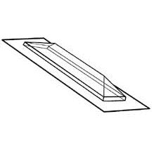 Plastruct 1/4" x 3/4" Rectangular Square Skylight (2 per pack)