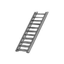 Plastruct G gauge White Polystyrene Stairway 12 Length 3'-0" Scale Width (1 per pack)