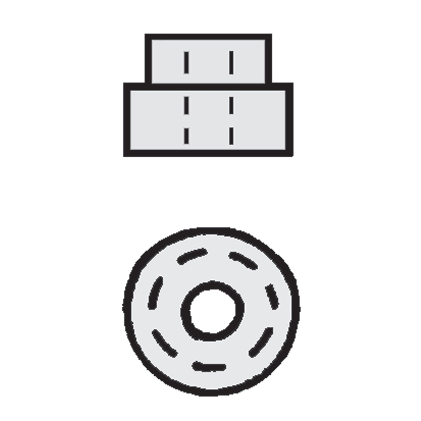 Plastruct 3/64" Gray Butyrate Pipe Clip Flange for TB-1 (5 per pack)
