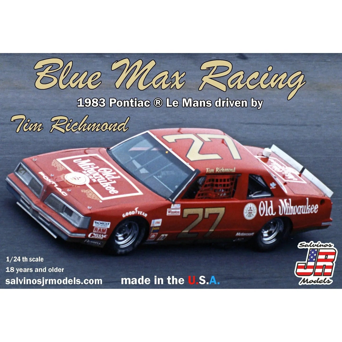 Salvinos JR Models Blue Max Racing 1983 Pontiac LeMans driven by Tim Richmond