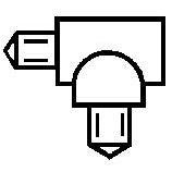 Plastruct 3/8" White 90Â° Tee for TB-12 (5 per pack)