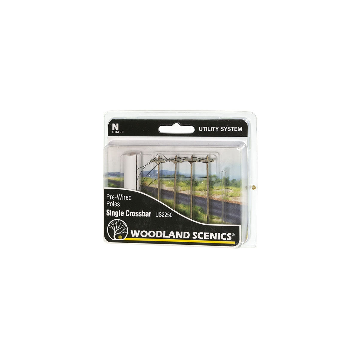Woodland Scenics N Scale Pre-Wired Poles Single Crossbar