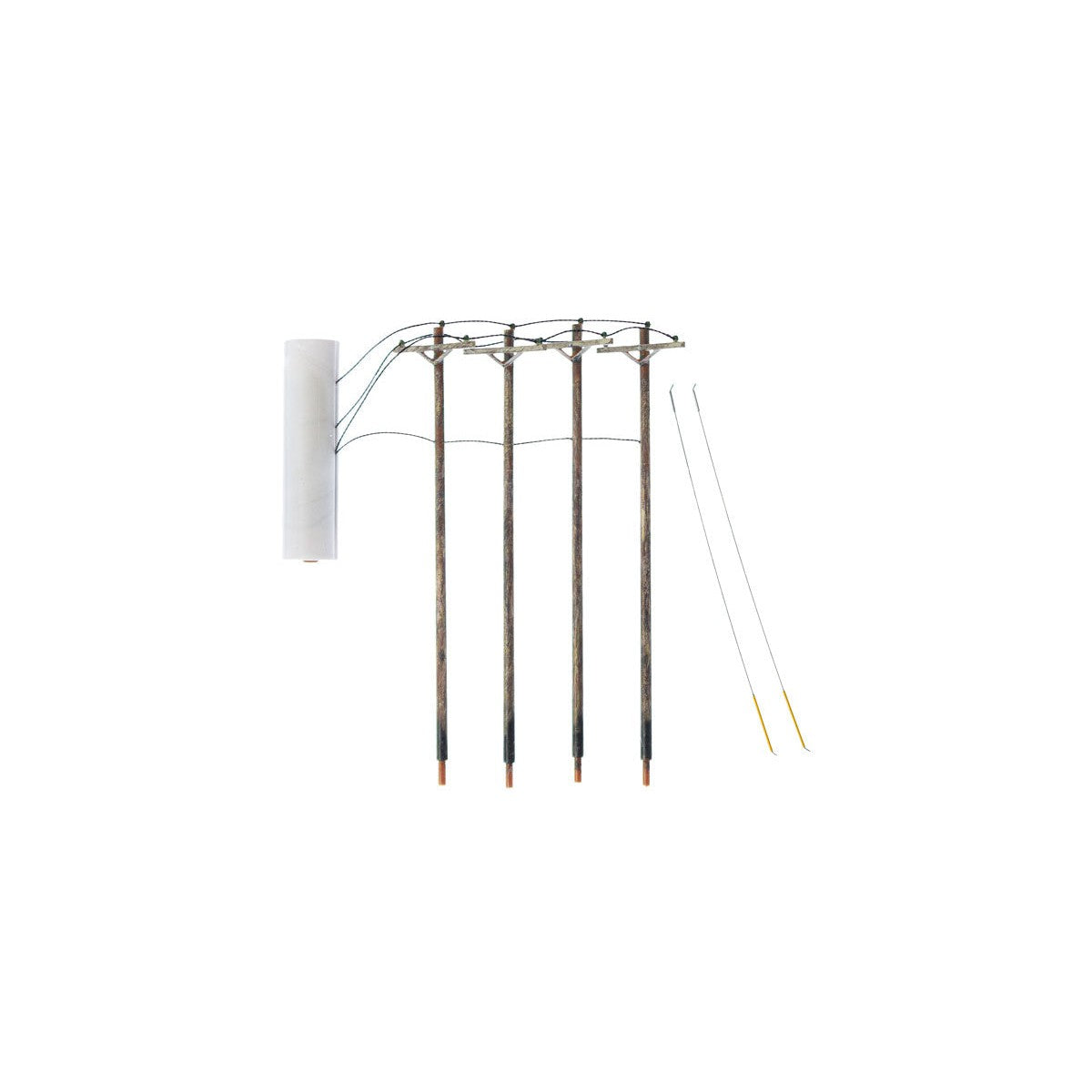 Woodland Scenics N Scale Pre-Wired Poles Single Crossbar