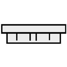 Plastruct 5/8" Medium Gray ABS Flat Cap Heads (5 per pack)