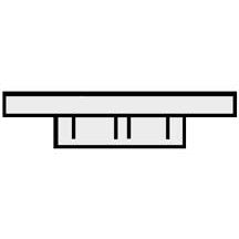 Plastruct 1-1/4" Medium Gray ABS Flanged Cap Head (3 per pack)