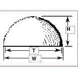 Plastruct 1-1/4"  Clear Acrylic  Hemispherical Dome (5 per pack)