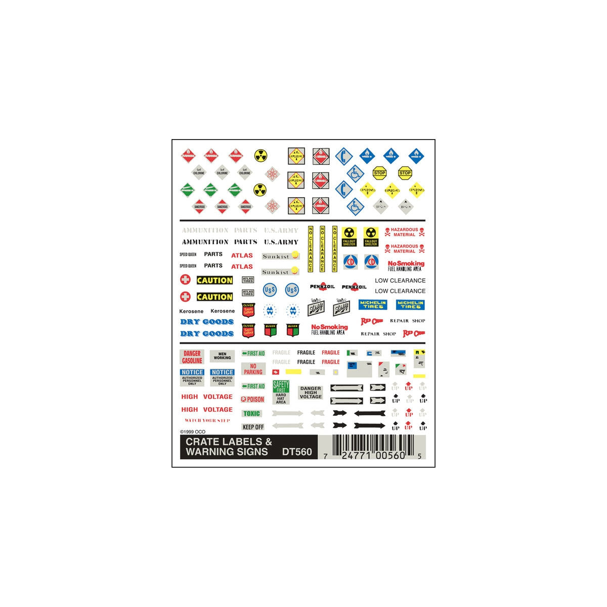 Woodland Scenics Crate Labels & Warning Signs