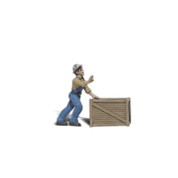 Woodland Scenics G Dock Worker w/Crate