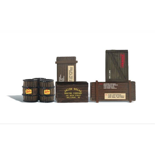 Woodland Scenics G Wooden Crates & Barrels